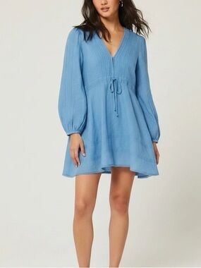 A Mere Co Blue Linen Dress
